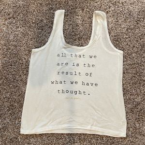NWOT Spiritual Gangster white tank top, sleeveless. Medium loose fitting